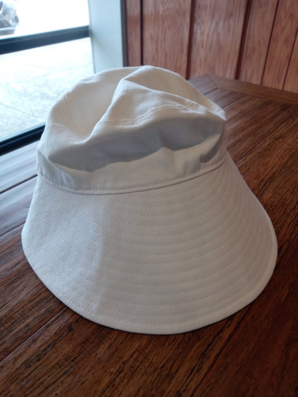 BY ANTHROPOLOGIE cotton canvas bucket hat in white (OS)